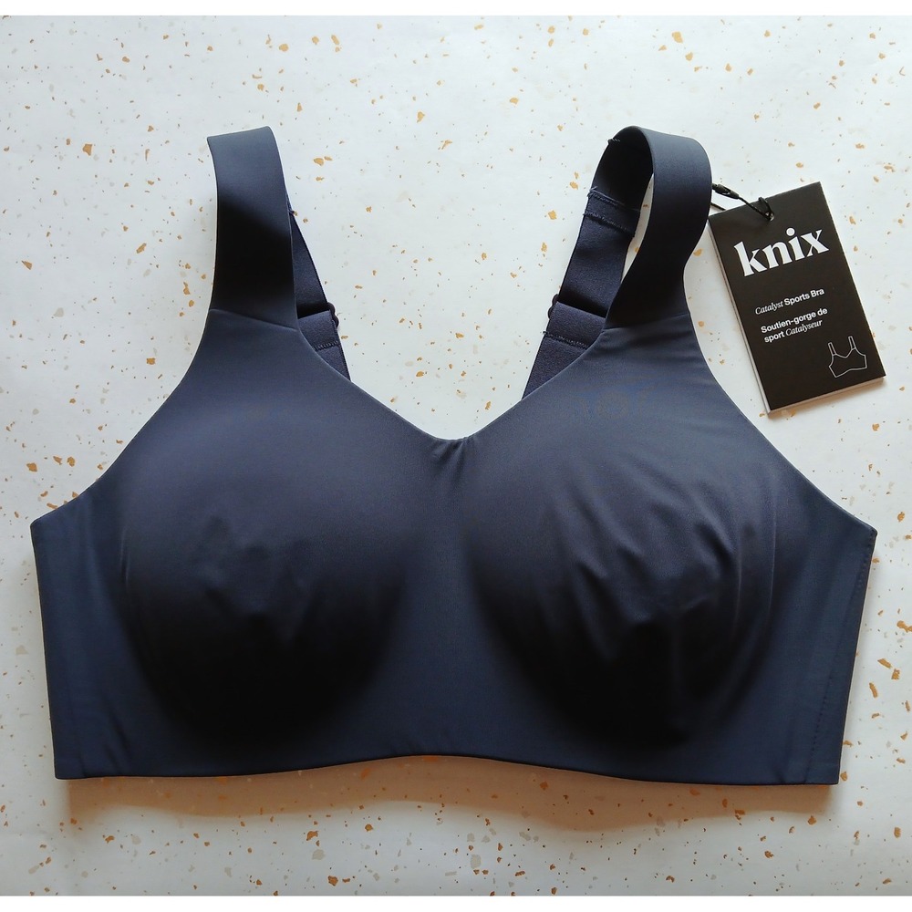 NWT Knix Catalyst Sports Bra High Impact Full Coverage - Twilight Navy Blue - M